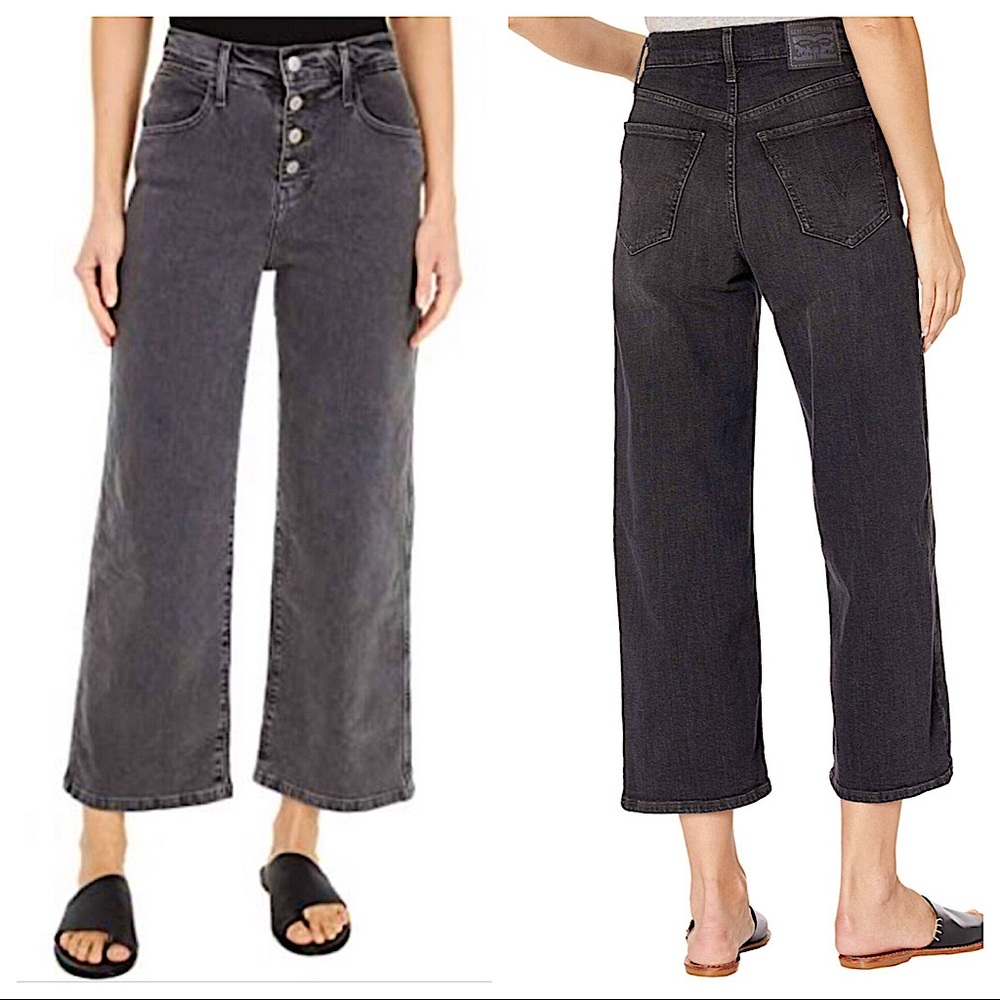 Levi’s Mile High Cropped Wide Leg button fly jeans - Picture 2 of 10